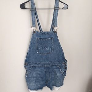 HUDSON DENIM SHORT OVERALLS